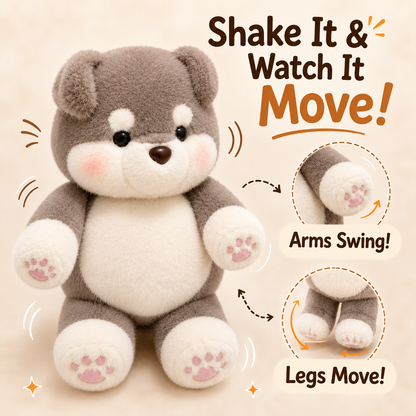 Cute Running Alaskan Malamute Stuffed Animal