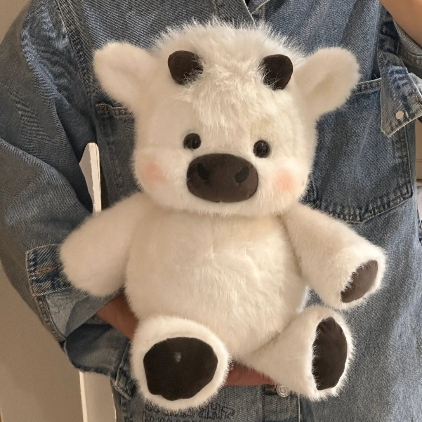 Cute Running Scottish Highland Cow Stuffed Animal