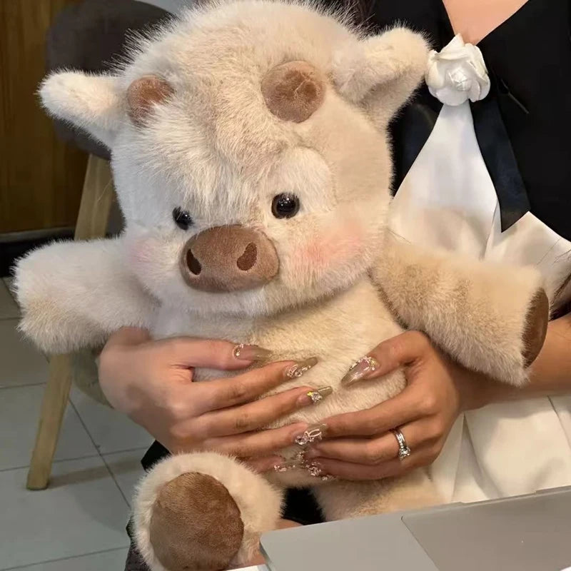 Cute Running Scottish Highland Cow Stuffed Animal