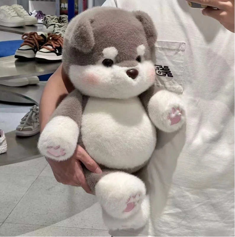 Cute Running Alaskan Malamute Stuffed Animal
